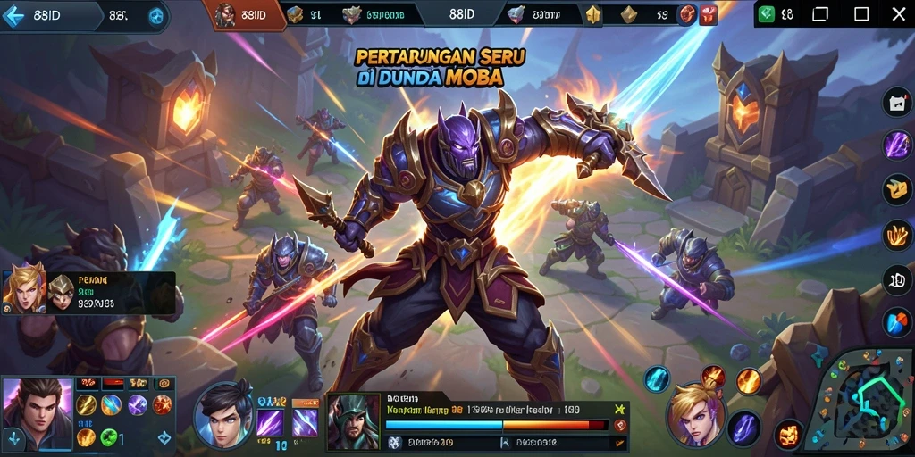 Tangkapan layar gameplay <strong>88ID</strong> dengan aksi tim yang mendebarkan.