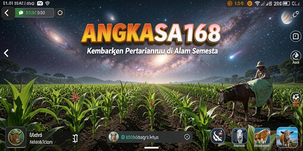 Tangkapan layar gameplay ANGKASA168 menampilkan lahan pertanian yang subur.