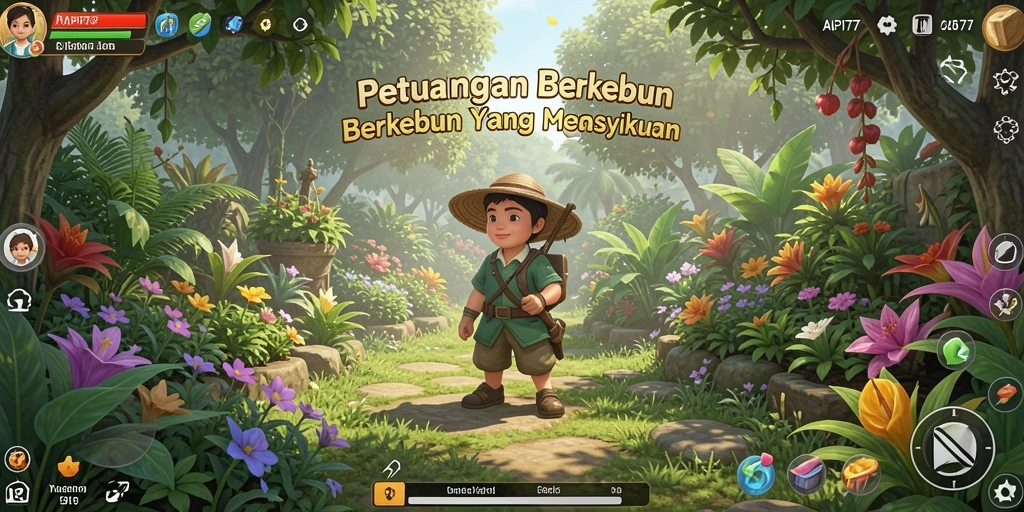 Tampilan gameplay menarik dari API77 dengan petualangan berkebun.