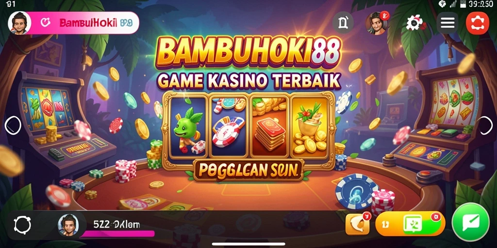 Screenshot utama BAMBUHOKI88 menunjukkan gameplay Kasino yang mengasyikkan.