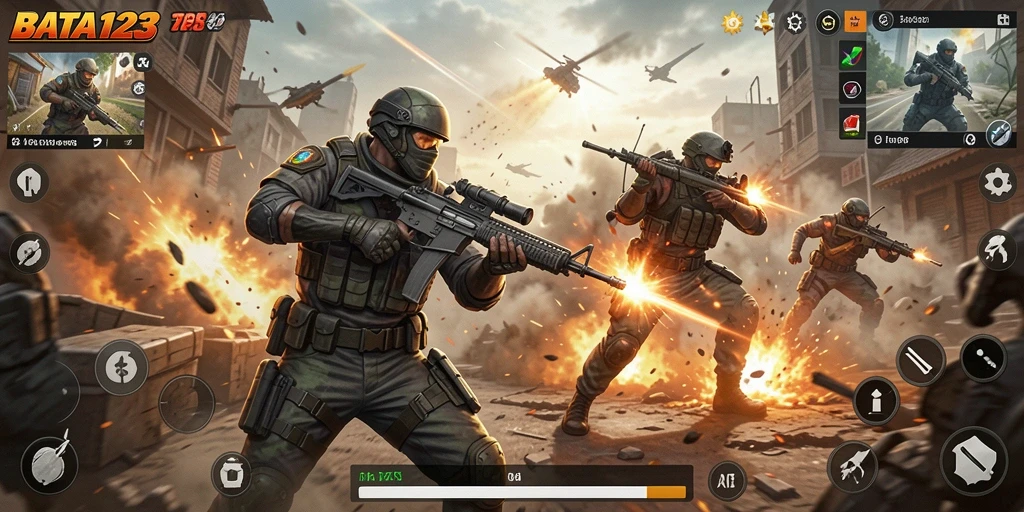 Tangkapan layar menunjukkan aksi seru dalam game TPS BATA123.