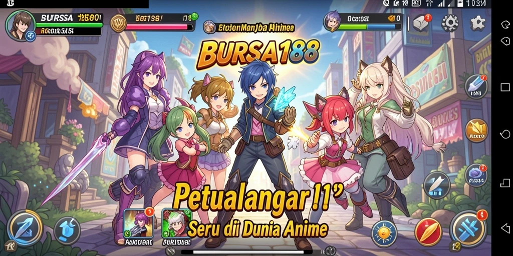 Tangkapan layar BURSA188 menampilkan aksi seru dengan karakter anime.