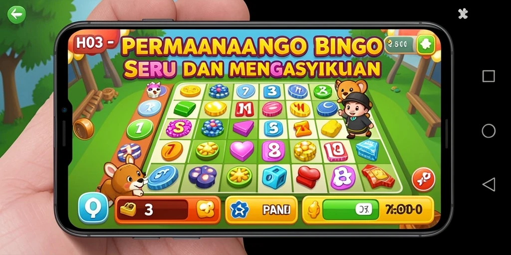 Tampilan gameplay H03 yang menarik saat bermain Bingo.