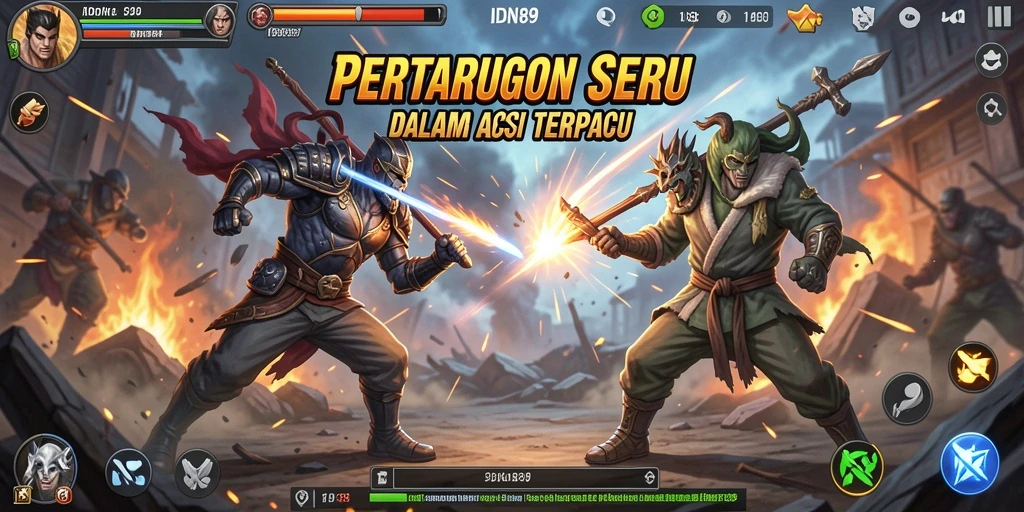 Tampilan menarik dari gameplay seru IDN89 dengan pertarungan cepat.
