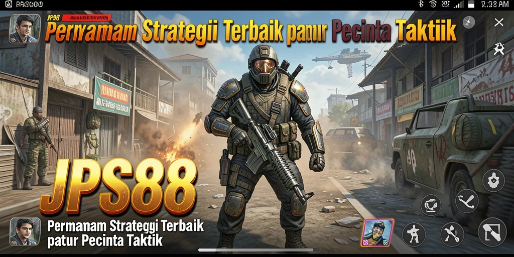 Screenshot gameplay JPS88 menampilkan perang taktis yang seru.