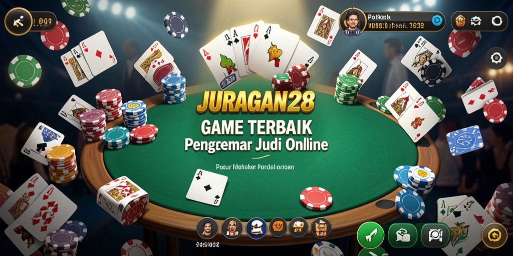 Screenshot gameplay JURAGAN28 menunjukkan pemain sedang asyik bermain Poker.