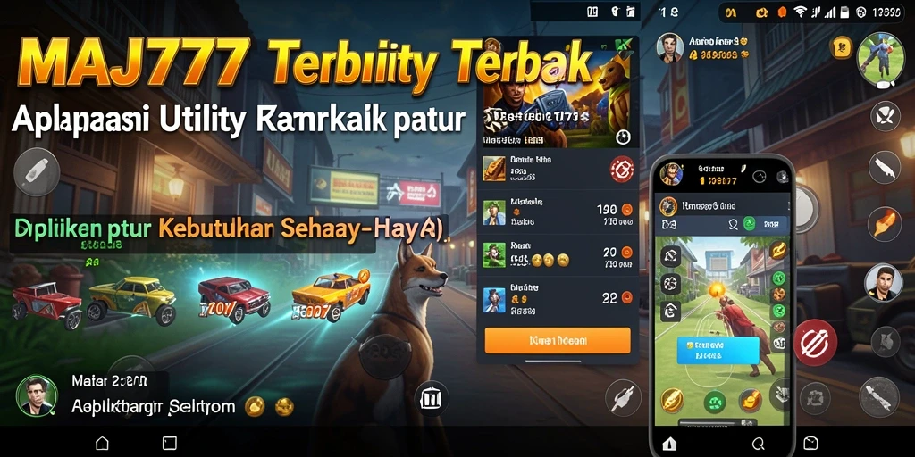 Tampilan aplikasi MAJ777 dengan berbagai fitur Utility.
