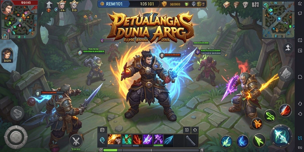 Tampilan epic dari gameplay ARPG yang mendebarkan di REMI101.