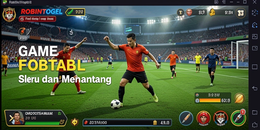 Tampilan menarik dari gameplay ROBINTOGEL di lapangan sepak bola.