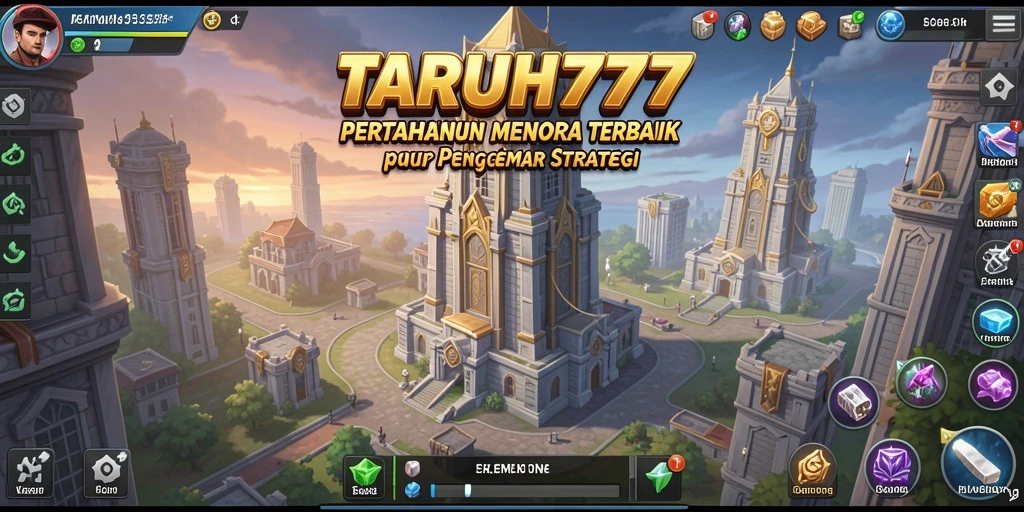 Tampilan gameplay TARUH777 yang mendebarkan dan menantang di Tower Defense.